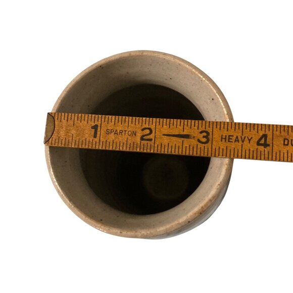 Stoneware Pottery Vase Gray Blue Purple Signed - Picture 7 of 7